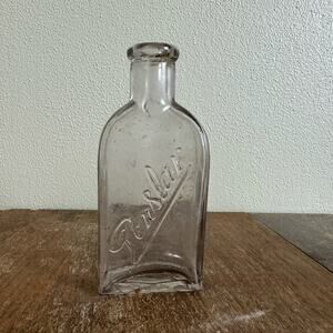 Vintage‎ 1940s Penslar Embossed Logo Medicine bottle Cork Top - No Cork